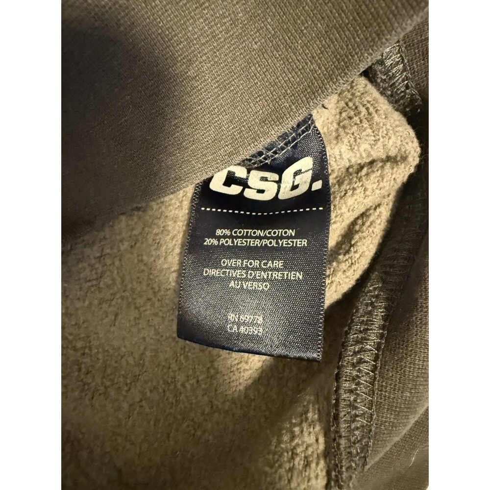 CSG Men's Green Camo Fleece Pullover Hoodie 3XL Big & Tall Pockets Drawstring - Picture 6 of 11